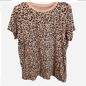 Torrid Leopard Print Top - Black and Tan